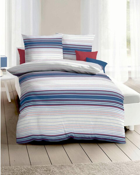 POSTELJNINA St. Tropez 140/200 cm mečkanka temno modra