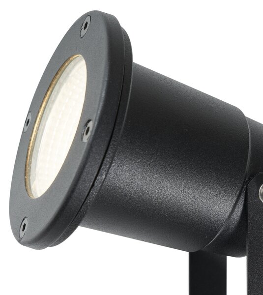 Sodobni vrtni reflektor črn vklj. LED nastavljiv s kablom in vtičem 250cm IP65 - Basic