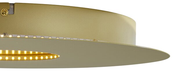 Sodobna stropna svetilka zlata 40 cm vklj. LED s 3-stopenjskim zatemnjevanjem - Morning