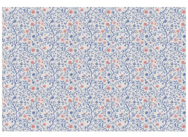 Tapeta modre in rožnate cvetlične vejice