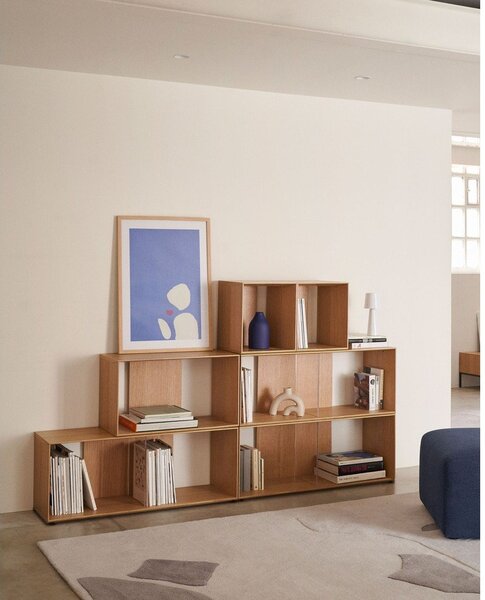 Sistem modularnih polic v hrastovem dekorju 101x38 cm Litto – Kave Home