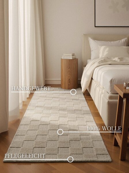 TEKAČ Kollektion 1766 80/200 cm tkano krem barve