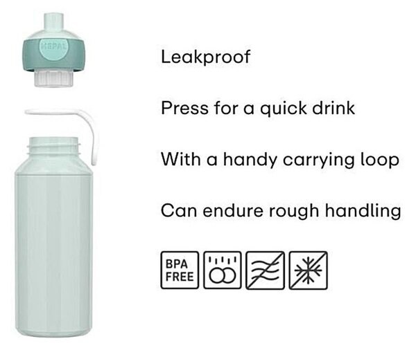 Svetlo rožnata plastična otroška steklenička za vodo 400 ml Fairy Garden by Little Dutch – Mepal