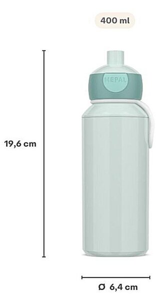 Svetlo rožnata plastična otroška steklenička za vodo 400 ml Fairy Garden by Little Dutch – Mepal