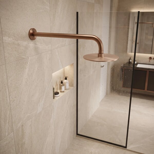 Držalo za tuš glavo okroglo REA JS-9021 40cm Brush copper