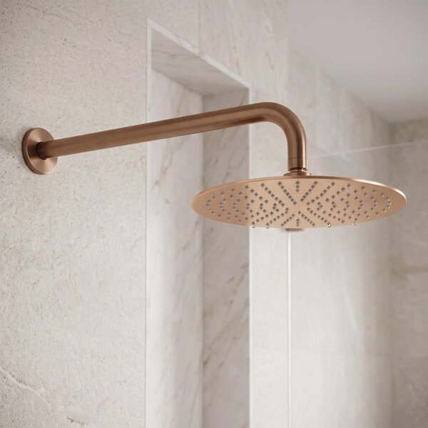 Držalo za tuš glavo okroglo REA JS-9021 40cm Brush copper