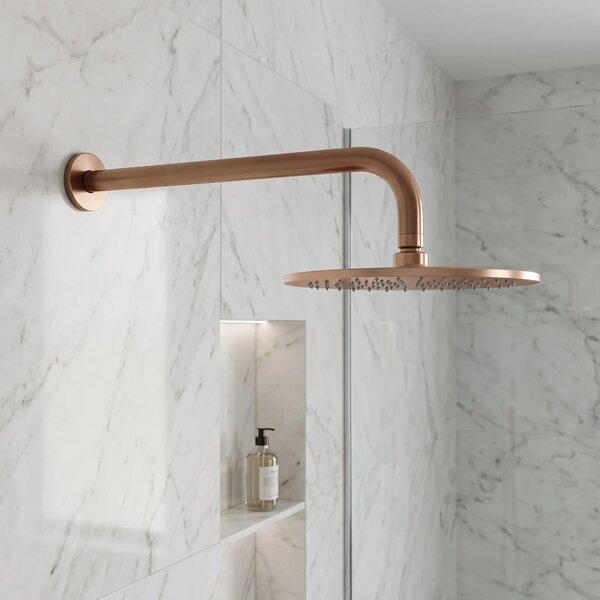 Držalo za tuš glavo okroglo REA JS-9021 40cm Brush copper