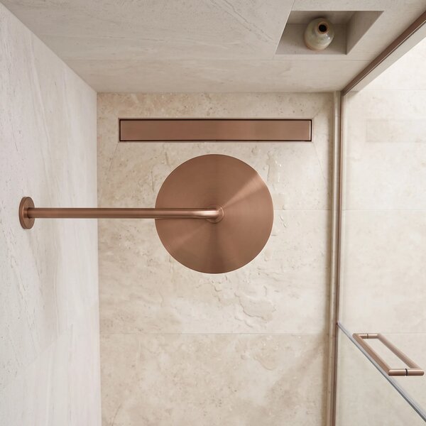 Držalo za tuš glavo okroglo REA JS-9021 40cm Brush copper