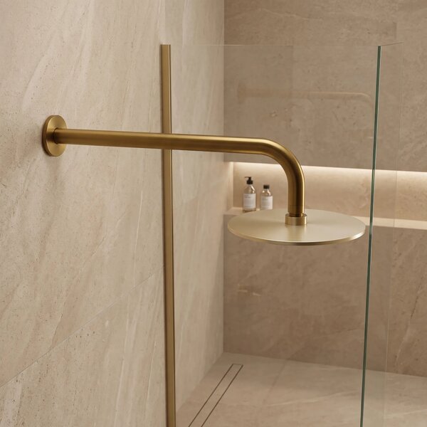 Držalo za tuš glavo okroglo REA JS-9021 40cm Brush gold