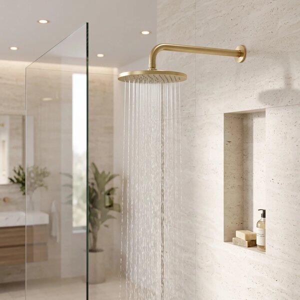 Držalo za tuš glavo okroglo REA JS-9021 40cm Brush gold