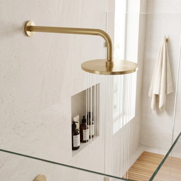Držalo za tuš glavo okroglo REA JS-9021 40cm Brush gold