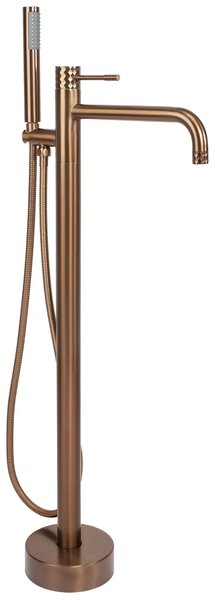 Samostoječa mešalna pipa Rea Lungo Diamond Brush Copper
