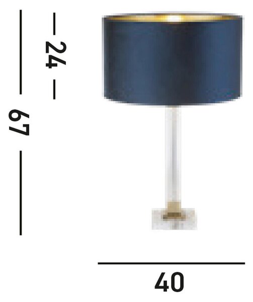 NAMIZNA SVETILKA Scarborough 40/67 cm