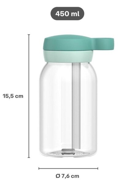 Svetlo modra plastična otroška steklenička za vodo 450 ml Forest Friends by Little Dutch – Mepal