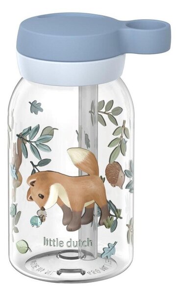 Svetlo modra plastična otroška steklenička za vodo 450 ml Forest Friends by Little Dutch – Mepal