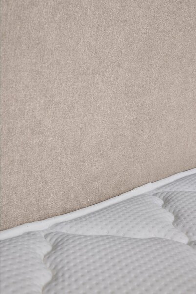 POSTELJA BOXSPRING x , tekstil, leseni material bež