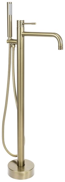 Samostoječa mešalna pipa Rea Lungo Diamond Brush Gold