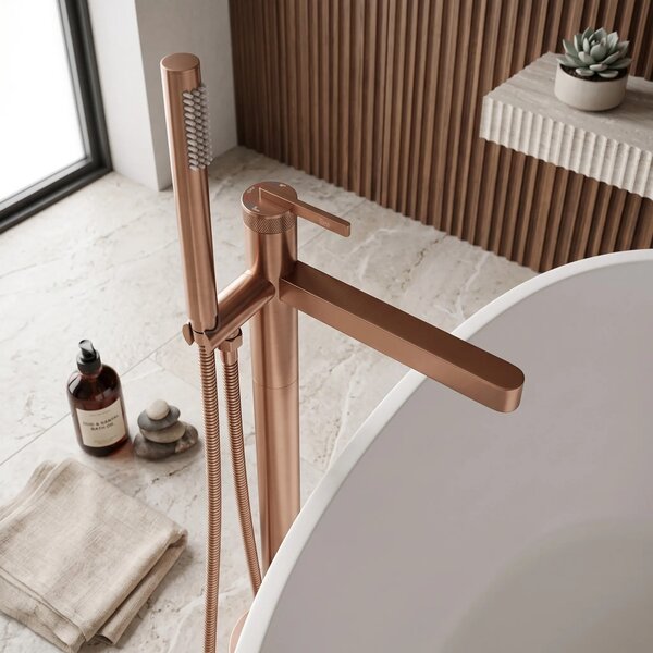 Samostoječa mešalna pipa Rea Grace Brush Copper