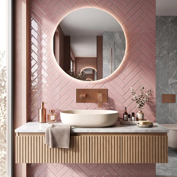 REA PREMIUM Joe Brush Copper Skrita armatura za umivalnik