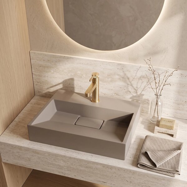 Konglomeratni umivalnik Rea GOYA 50CM Taupe
