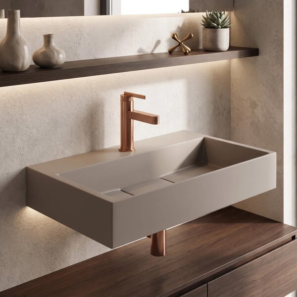 Konglomeratni umivalnik Rea GOYA 60CM Taupe