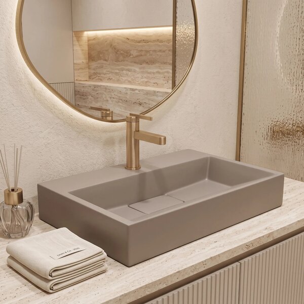 Konglomeratni umivalnik Rea GOYA 60CM Taupe