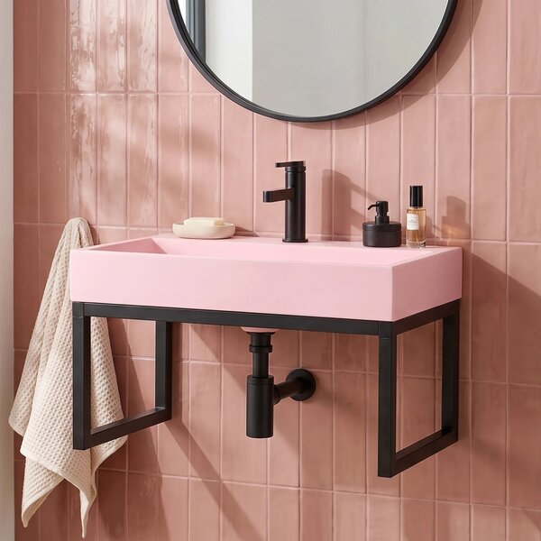 GOYA PINK konglomeratni umivalnik 60CM + stojalo
