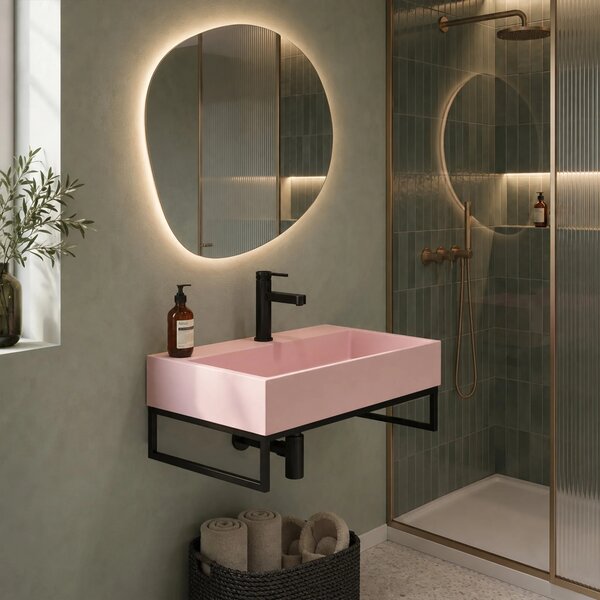 GOYA PINK konglomeratni umivalnik 50CM + stojalo