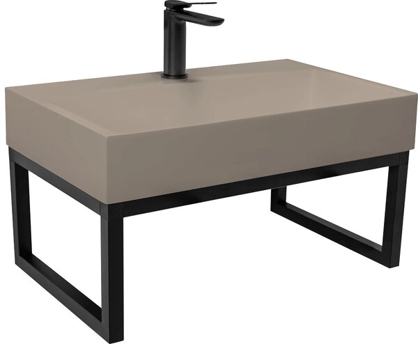 Konglomeratni umivalnik Rea GOYA 70CM Taupe + okvir