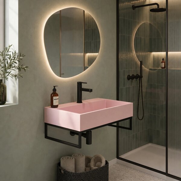 GOYA PINK konglomeratni umivalnik 60CM + stojalo