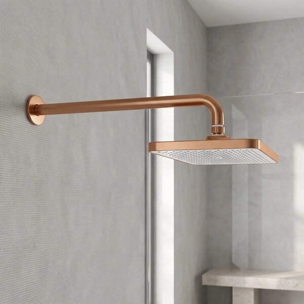 Pravokotna naglavna prha REA JS-032 Brushed Copper