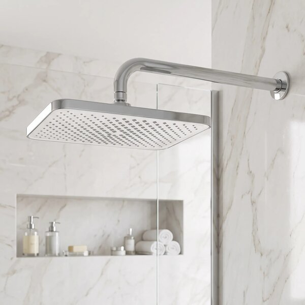 Pravokotna naglavna prha REA JS-032 Chrome