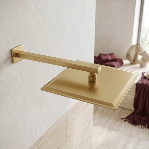 Kvadratna nadglavna prha REA JS-P015BG 30cm Brush Gold