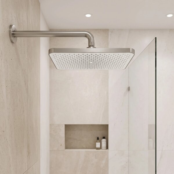 Pravokotna naglavna prha REA JS-032 Brushed Nickel