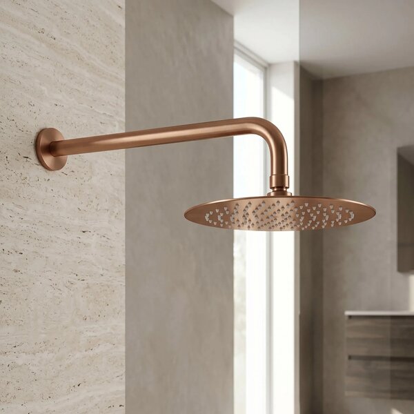 Okrogla tuš glava REA JS-P014BRG 25cm Brush Copper