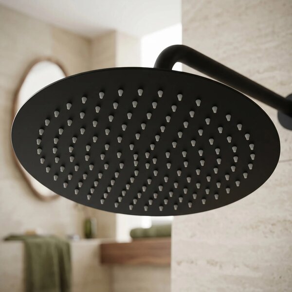 Okrogla tuš glava REA JS-P014B 30cm Black