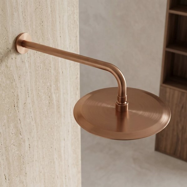Okrogla tuš glava REA JS-P014BRG 25cm Brush Copper