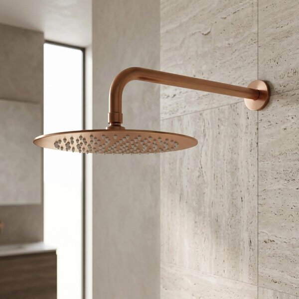 Okrogla tuš glava REA JS-P014BRG 25cm Brush Copper