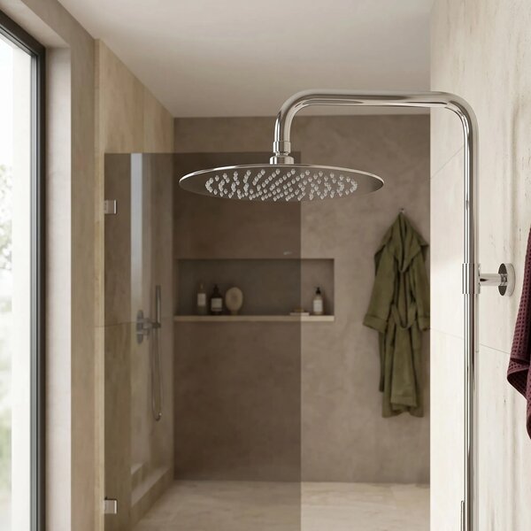 Okrogla tuš glava REA JS-P014 30cm Chrome