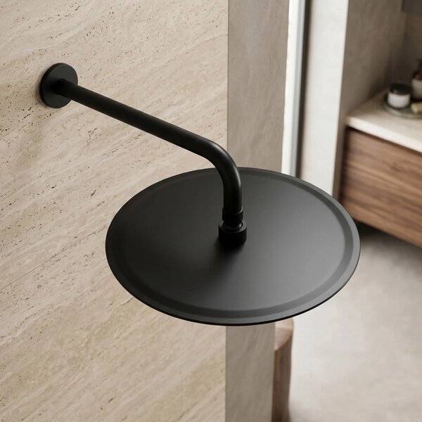 Okrogla tuš glava REA JS-P014B 30cm Black