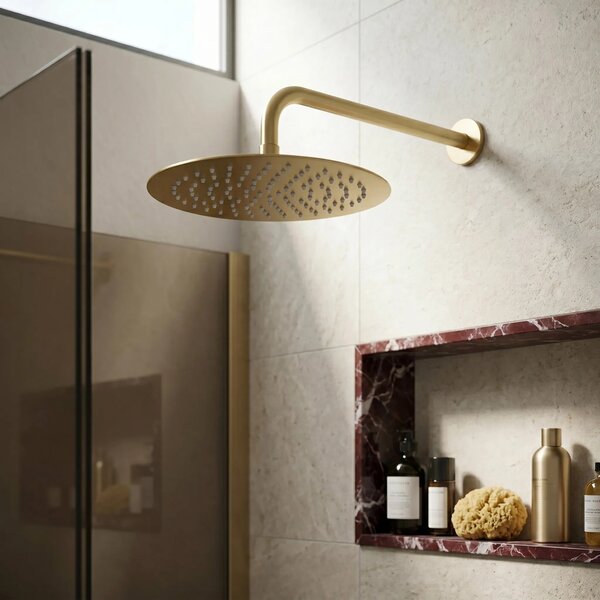 Okrogla tuš glava REA JS-P014BG 30cm Brush Gold