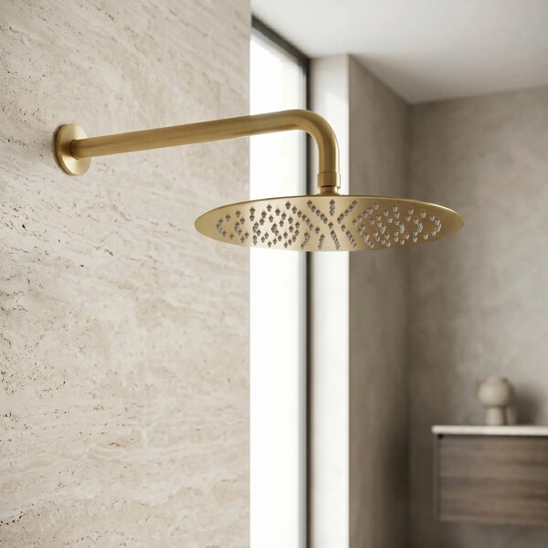 Okrogla tuš glava REA JS-P014BG 30cm Brush Gold