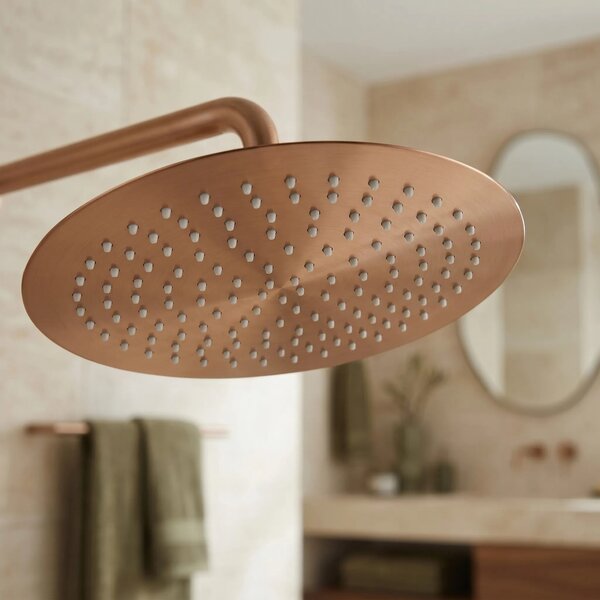 Okrogla tuš glava REA JS-P014BRG 30cm Brush Copper