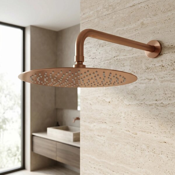 Okrogla tuš glava REA JS-P014BRG 30cm Brush Copper