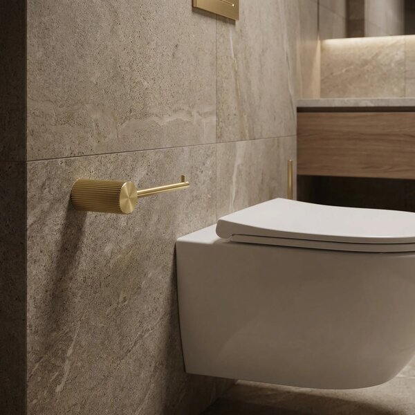 Držalo za toaletni papir 64105 SOLO Brush Gold