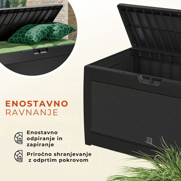 Shranjevalna škatla RATO, 310 l, 119x48x60 cm, antracit Prosperplast
