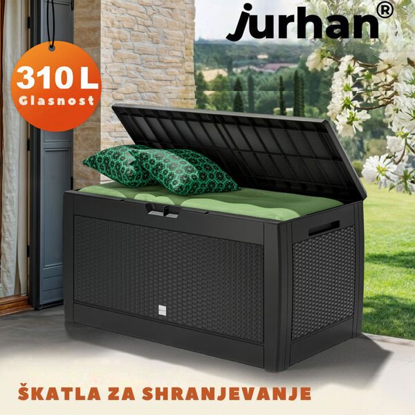 Shranjevalna škatla RATO, 310 l, 119x48x60 cm, antracit Prosperplast
