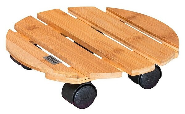 Wagner System Voziček za rastline Bamboo P29 (Do x Š x V: 29 x 29 x 7 cm, Bambus, Maksimalna obremenitev: 100 kg)