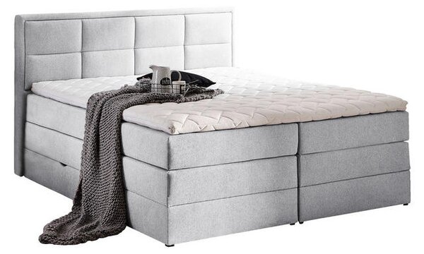 POSTELJA BOXSPRING 180 cm x 200 cm , tekstil sivobež