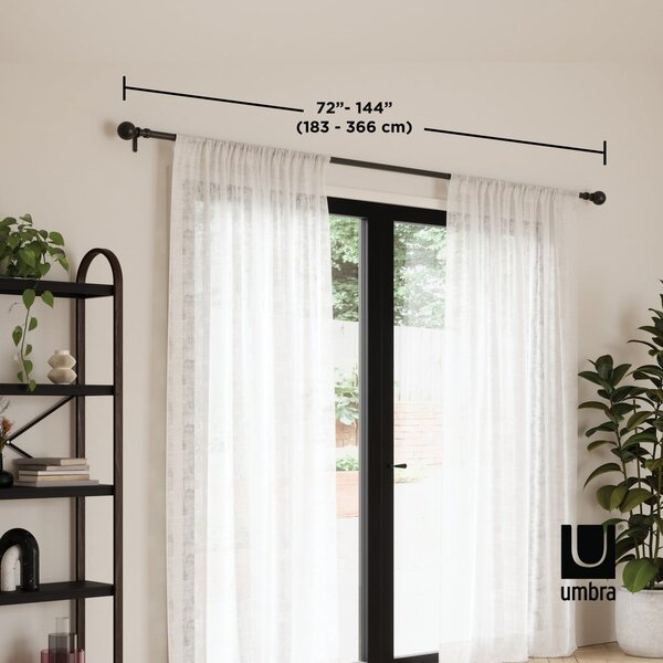 Jeklena raztegljiva karnisa 183 - 366 cm Bolas - Umbra